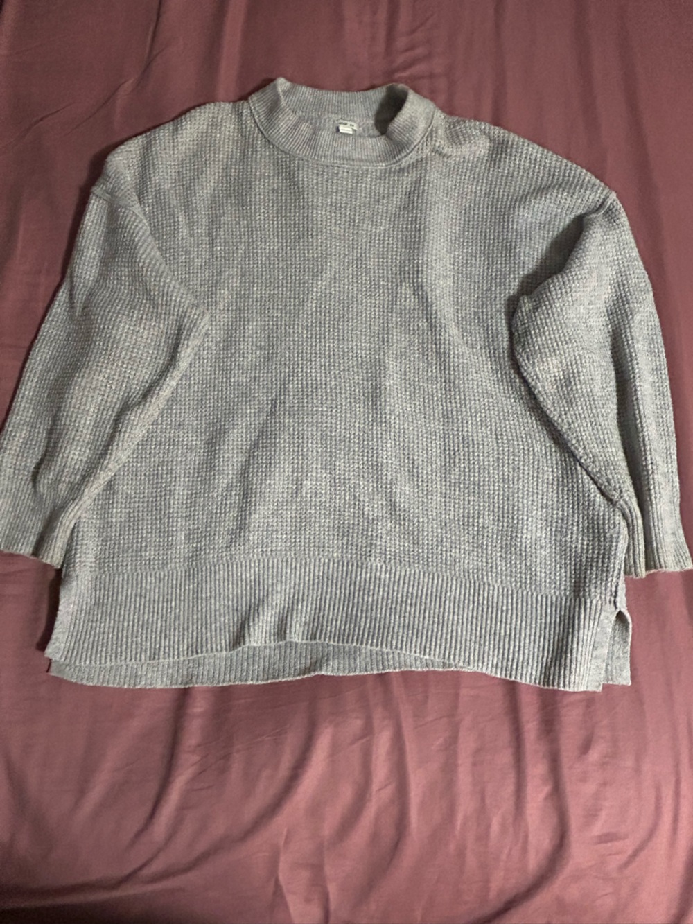 aerie Gray Knit Pullover Sweater Size M
